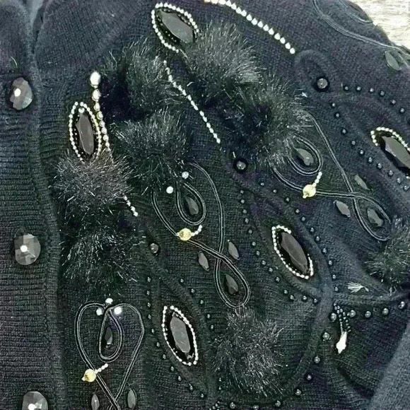 80’s Vintage Lambswool Andora Rabbit Hair Blend Cervelle Women’s  Cardigan MED - Picture 2 of 3